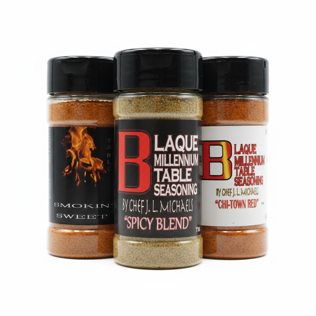 The Spicy Trilogy gift pack - Smokin Sweet, Spicy Blend, Chi-Town Red on white background